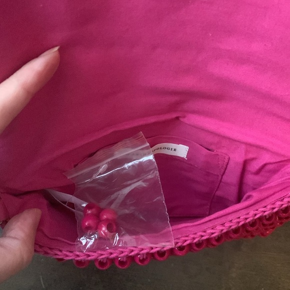 Brand New Anthropologie beads crossbody bag in Pink - Picture 8 of 11